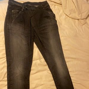 R13 highrise skinny black denim jeans